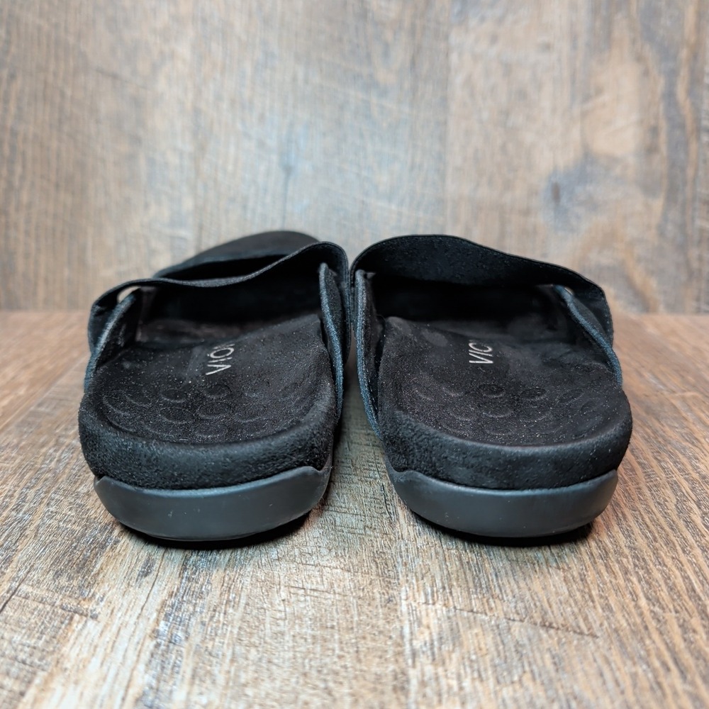 Vionic Laurel Shoes Women's Size 8 M Black Suede Slip-On Comfort Mules - Picture 7 of 13